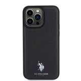 Apple iPhone 15 Pro Max Kılıf U.S. Polo Assn. Orjinal Lisanslı HS Desenli Baskı Logolu Suni Deri Kapak