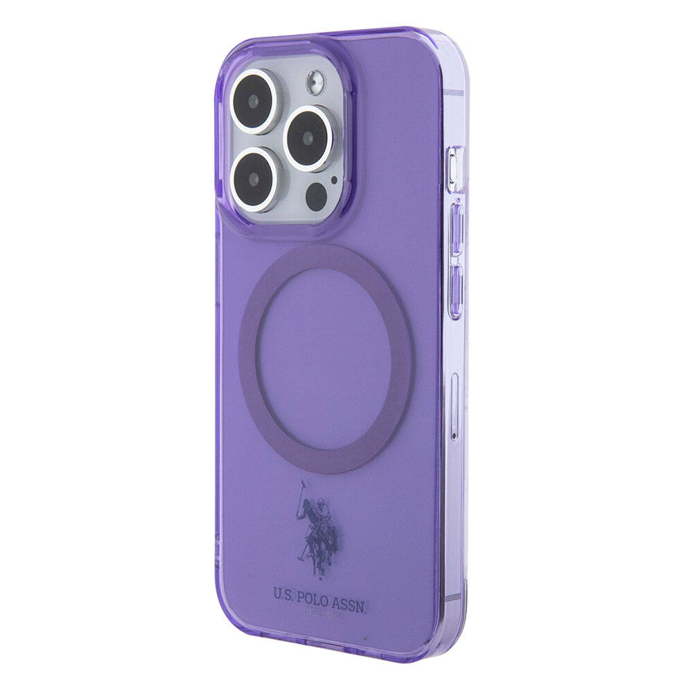 Apple iPhone 15 Pro Max Kılıf U.S. Polo Assn. Orjinal Lisanslı M-safe Şarj Özellikli Transparan Tasarım Kapak