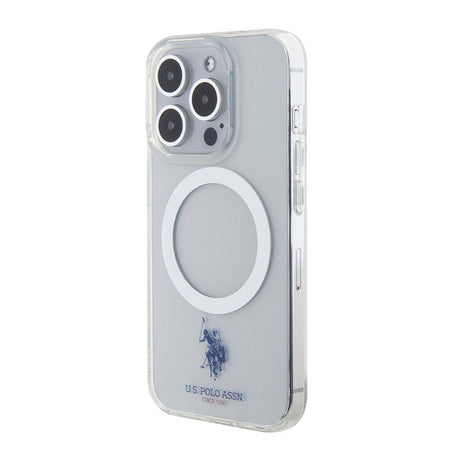 Apple iPhone 15 Pro Max Kılıf U.S. Polo Assn. Orjinal Lisanslı M-safe Şarj Özellikli Transparan Tasarım Kapak