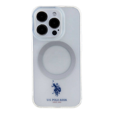 Apple iPhone 15 Pro Max Kılıf U.S. Polo Assn. Orjinal Lisanslı M-safe Şarj Özellikli Transparan Tasarım Kapak