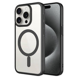 Apple iPhone 15 Pro Max Kılıf Wireless Şarj Özellikli Sert PC Zore Mat Riksos M-safe Kapak