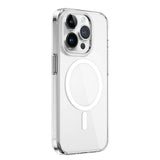 Apple iPhone 15 Pro Max Kılıf Wiwu BC-022 M-safe Şarj Özellikli Şeffaf Transparan Kapak