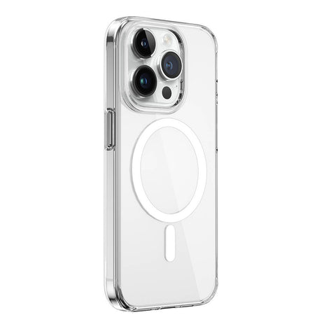 Apple iPhone 15 Pro Max Kılıf Wiwu BC-022 M-safe Şarj Özellikli Şeffaf Transparan Kapak