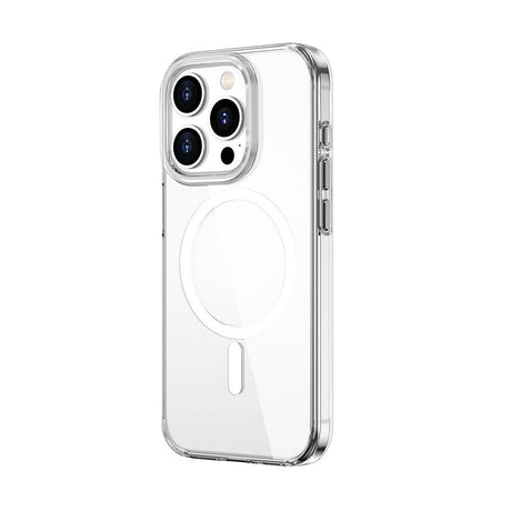 Apple iPhone 15 Pro Max Kılıf Wiwu BC-022 M-safe Şarj Özellikli Şeffaf Transparan Kapak