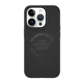 Apple iPhone 15 Pro Max Kılıf Wiwu LCC-107 Karbon Fiber M-safe Şarj Özellikli Kamera Korumalı Kabon Kapak