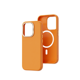 Apple iPhone 15 Pro Max Kılıf Wiwu SP-019 M-safe Şarj Özellikli Vegan Leather Deri Kapak