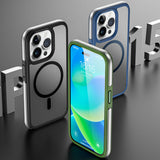 Apple iPhone 15 Pro Max Kılıf Wiwu ZKK-012 M-safe Şarj Özellikli Air Cushion Kapak