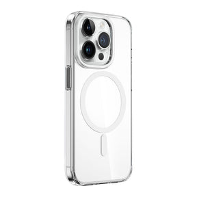Apple iPhone 15 Pro Max Kılıf Wiwu ZYS-013 M-safe Şarj Özellikli Renkli Kamera Çerçeveli Şeffaf Jelly Kapak