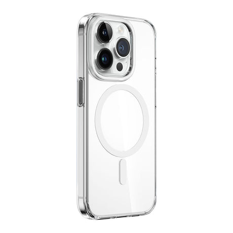 Apple iPhone 15 Pro Max Kılıf Wiwu ZYS-013 M-safe Şarj Özellikli Renkli Kamera Çerçeveli Şeffaf Jelly Kapak
