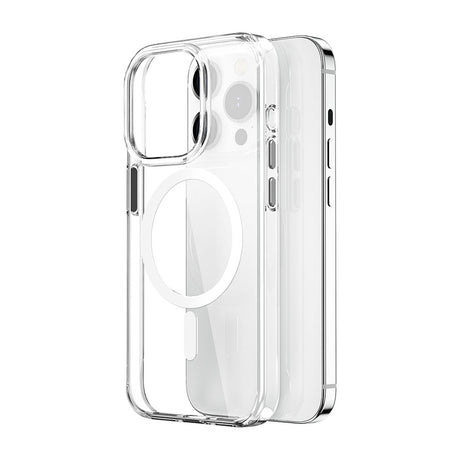 Apple iPhone 15 Pro Max Kılıf Wiwu ZYS-013 M-safe Şarj Özellikli Renkli Kamera Çerçeveli Şeffaf Jelly Kapak