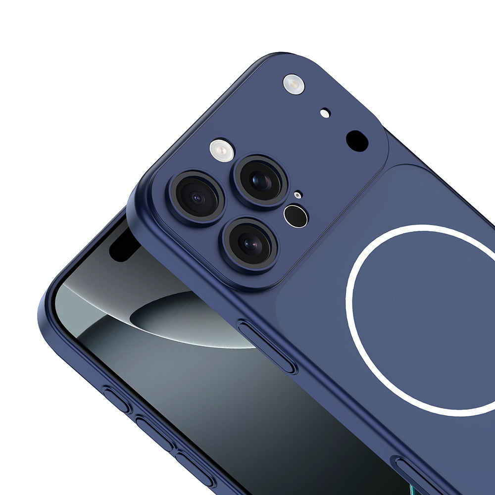 Apple iPhone 15 Pro Max Kılıf Zore M-Safe Şarj Özellikli Kamera Korumalı Spark Kapak