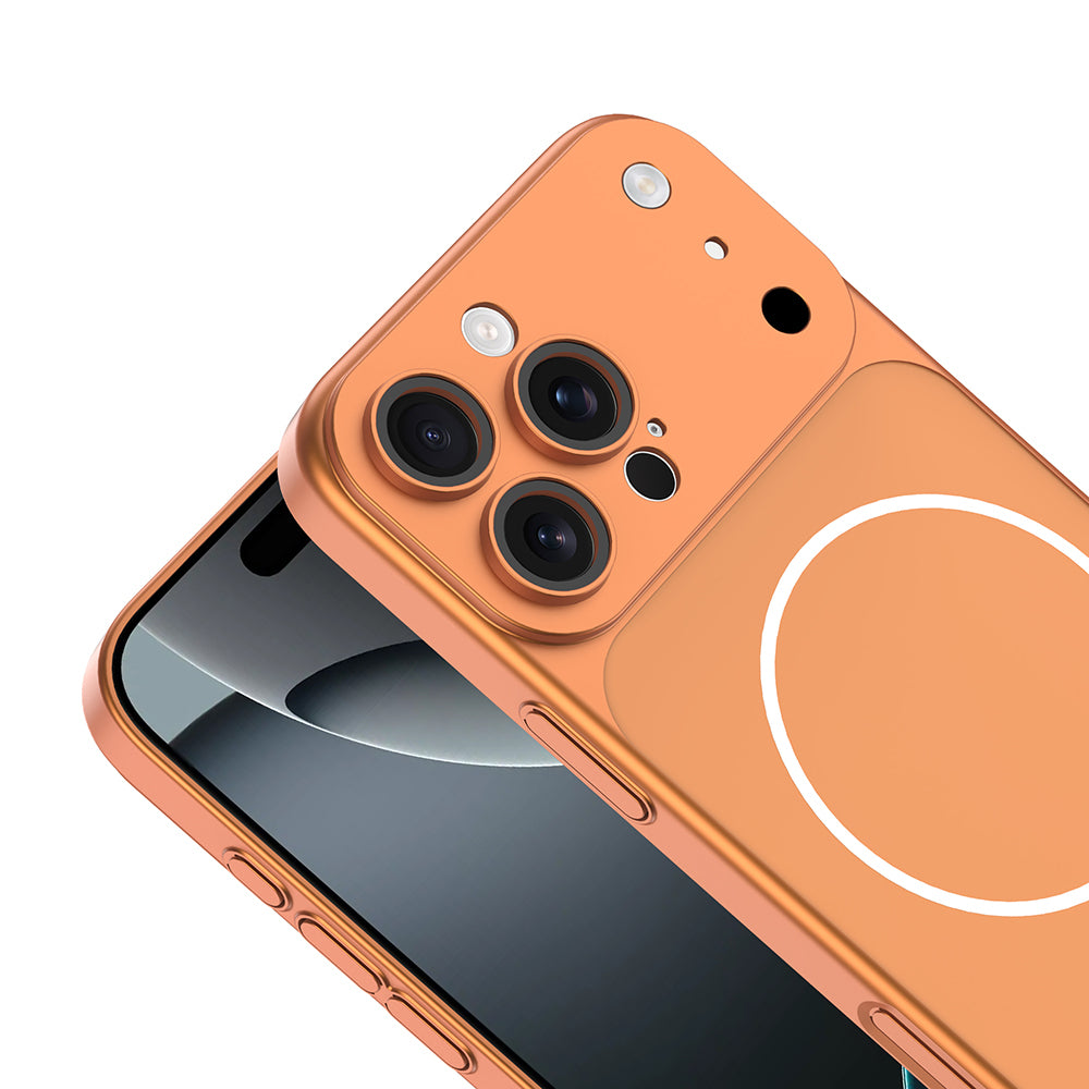 Apple iPhone 15 Pro Max Kılıf Zore M-Safe Şarj Özellikli Kamera Korumalı Spark Kapak