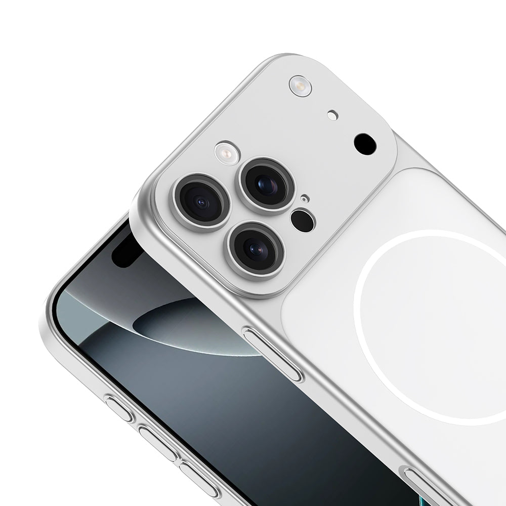 Apple iPhone 15 Pro Max Kılıf Zore M-Safe Şarj Özellikli Kamera Korumalı Spark Kapak