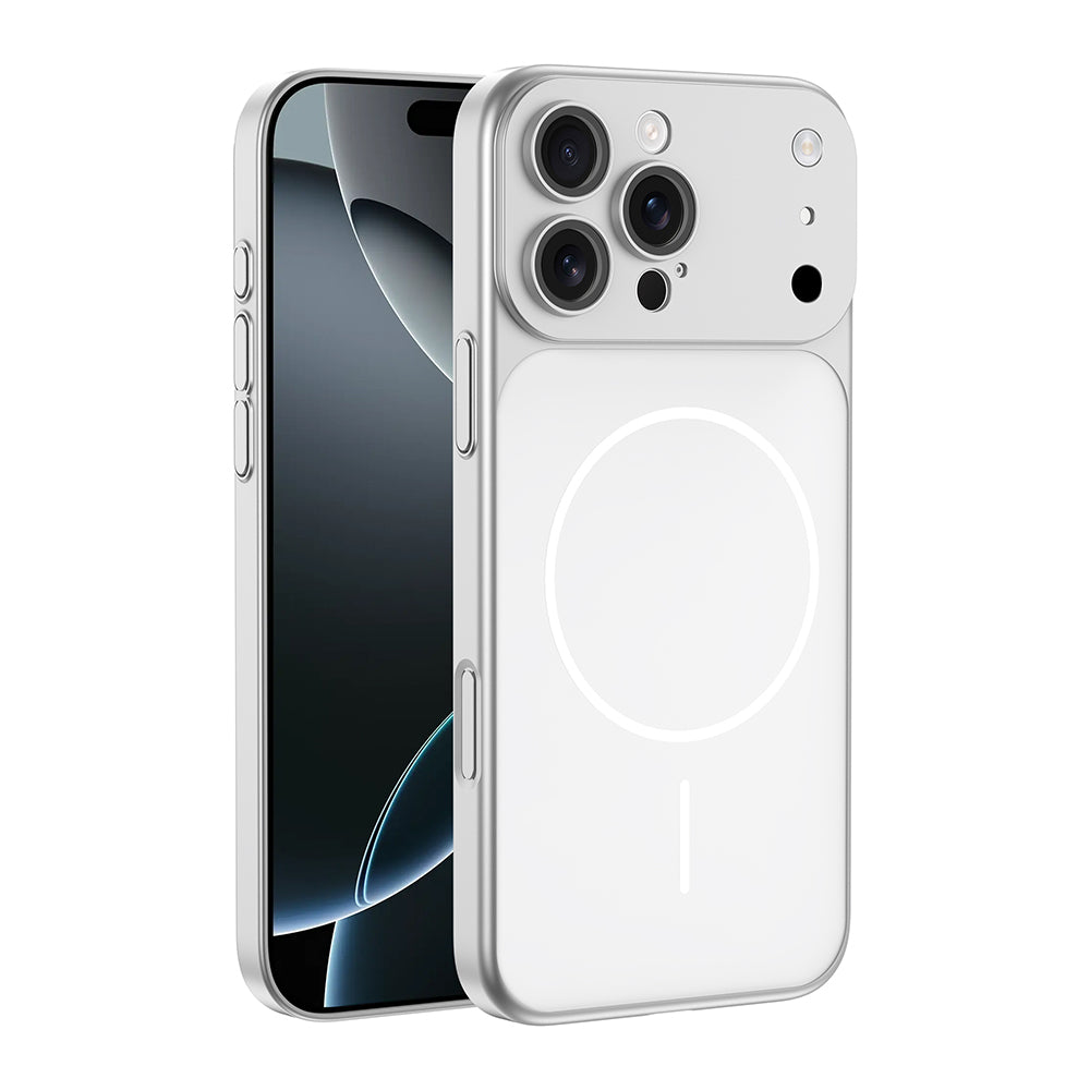 Apple iPhone 15 Pro Max Kılıf Zore M-Safe Şarj Özellikli Kamera Korumalı Spark Kapak