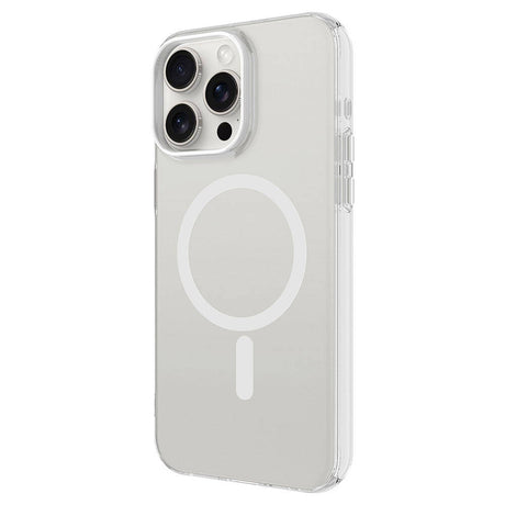 Apple iPhone 15 Pro Max Kılıf Zore M-safe Şarj Özellikli Buzlu Transparan C-Pro Sert Kapak