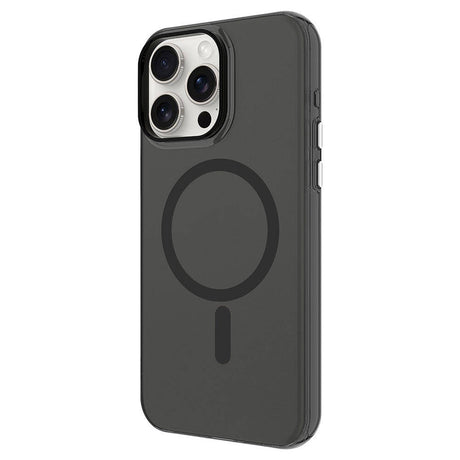 Apple iPhone 15 Pro Max Kılıf Zore M-safe Şarj Özellikli Buzlu Transparan C-Pro Sert Kapak