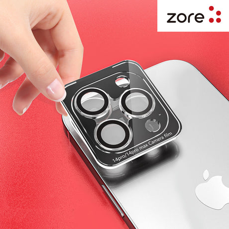 Apple iPhone 15 Pro Max Zore CL-12 Premium Safir Parmak İzi Bırakmayan Anti-Reflective Kamera Lens Koruyucu