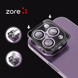 Apple iPhone 15 Pro Max Zore CL-12 Premium Safir Parmak İzi Bırakmayan Anti-Reflective Kamera Lens Koruyucu