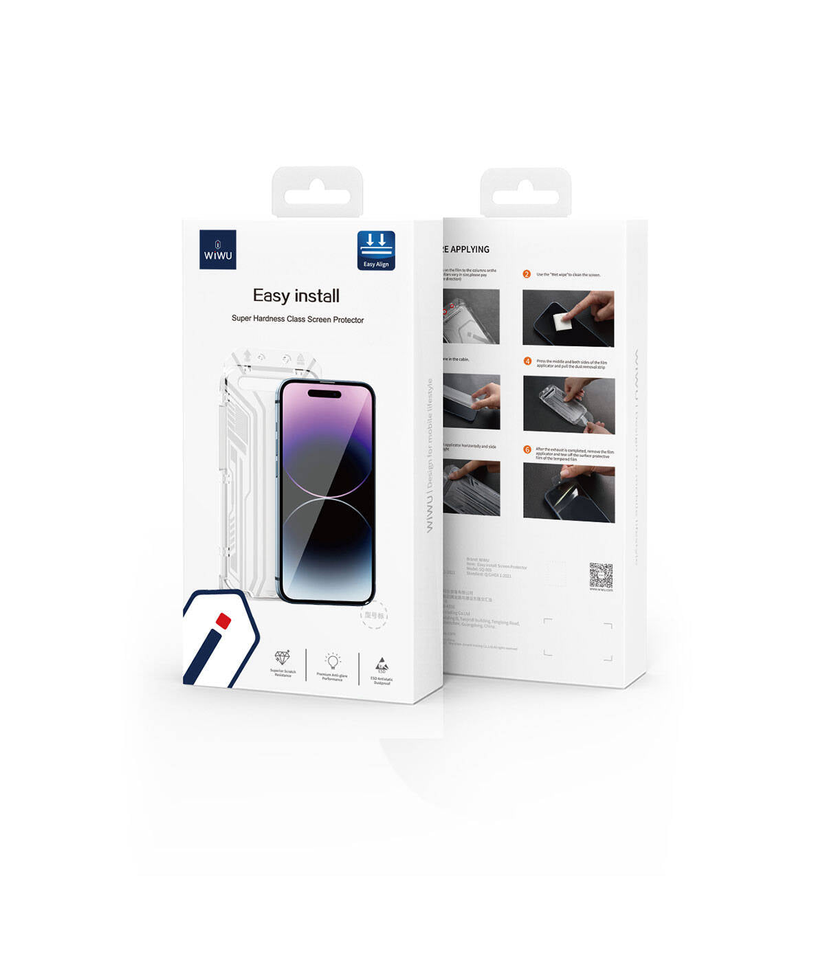 Apple iPhone 15 Pro Wiwu SQ-005 Easy İnstall iVista Super Hardness Ekran Koruyucu