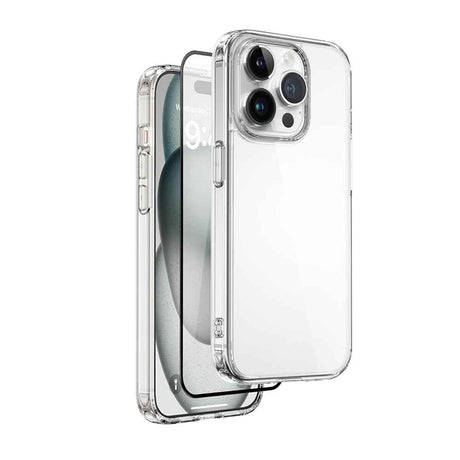 Apple iPhone 15 Pro Wiwu Wi-IP001 Kılıf Ekran Koruyucu Kamera Lensi 3in1 Koruma Seti