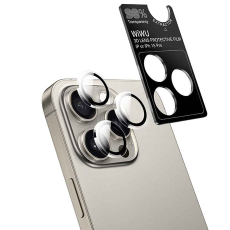 Apple iPhone 15 Pro Wiwu Wi-IP001 Kılıf Ekran Koruyucu Kamera Lensi 3in1 Koruma Seti