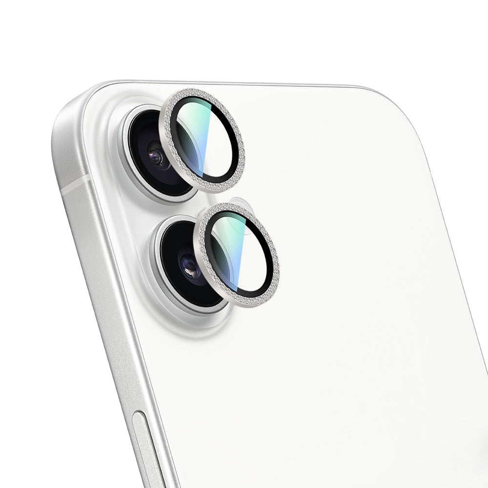 Apple iPhone 16 CaseWorld Alloy Sparkling Diamond Serisi Taşlı Lens Koruyucu