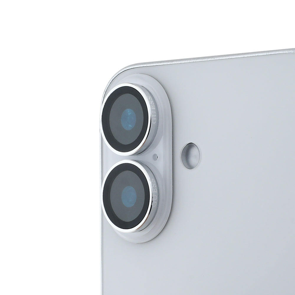 Apple iPhone 16 Guess Orjinal Lisanslı Metal Kamera Lens Koruyucu