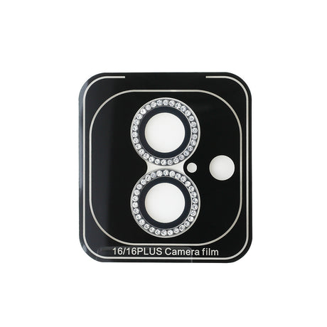 Apple iPhone 16 Guess Orjinal Lisanslı Rhinestone Ekran Koruyucu + Lens Koruyucu 2in1 Aksesuar Seti
