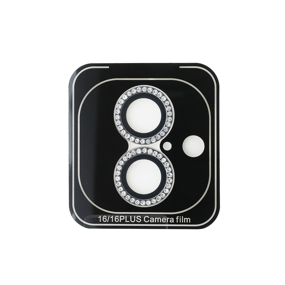 Apple iPhone 16 Guess Orjinal Lisanslı Rhinestone Taşlı Lens Koruyucu