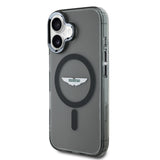Apple iPhone 16 Kılıf Aston Martin Orjinal Lisanslı M-safe Şarj Özellikli IML Baskı Logolu Buzlu Kapak