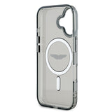 Apple iPhone 16 Kılıf Aston Martin Orjinal Lisanslı M-safe Şarj Özellikli IML Baskı Logolu Buzlu Kapak