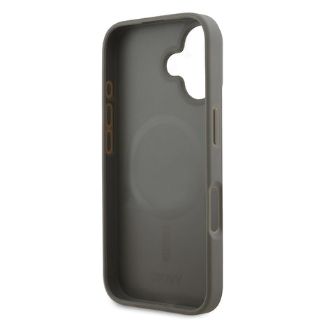 Apple iPhone 16 Kılıf DKNY Orjinal Lisanslı M-safe Şarj Özellikli 3D Yazılı Checkered Pattern Kapak
