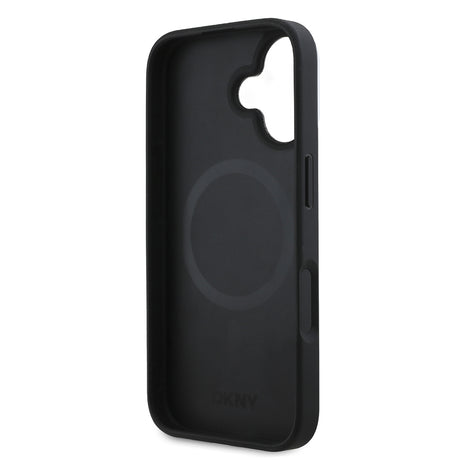 Apple iPhone 16 Kılıf DKNY Orjinal Lisanslı M-safe Şarj Özellikli 3D Yazılı Checkered Pattern Kapak
