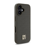 Apple iPhone 16 Kılıf DKNY Orjinal Lisanslı M-safe Şarj Özellikli 3D Yazılı Repeat Pattern Kapak
