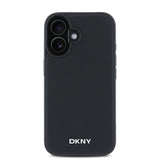 Apple iPhone 16 Kılıf DKNY Orjinal Lisanslı M-safe Şarj Özellikli Metal Logolu PU Deri Grained Kapak