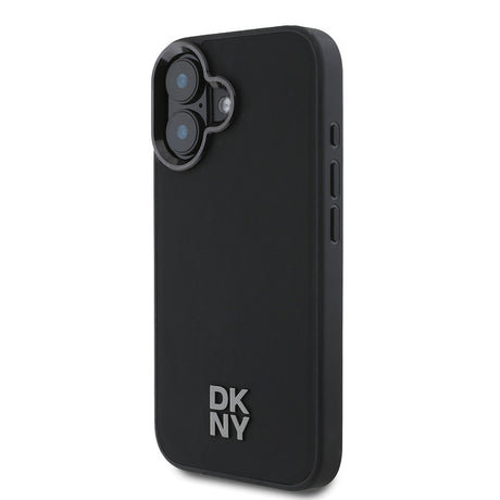 Apple iPhone 16 Kılıf DKNY Orjinal Lisanslı M-safe Şarj Özellikli Metal Logolu PU Deri Plain Kapak