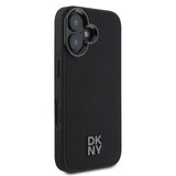Apple iPhone 16 Kılıf DKNY Orjinal Lisanslı M-safe Şarj Özellikli Metal Logolu PU Deri Plain Kapak