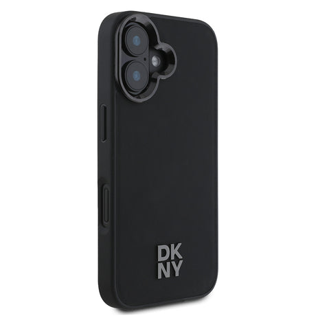 Apple iPhone 16 Kılıf DKNY Orjinal Lisanslı M-safe Şarj Özellikli Metal Logolu PU Deri Plain Kapak