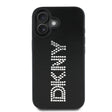 Apple iPhone 16 Kılıf DKNY Orjinal Lisanslı Taşlı DKNY Yazılı Metalik Rhinestones PU Deri Kapak