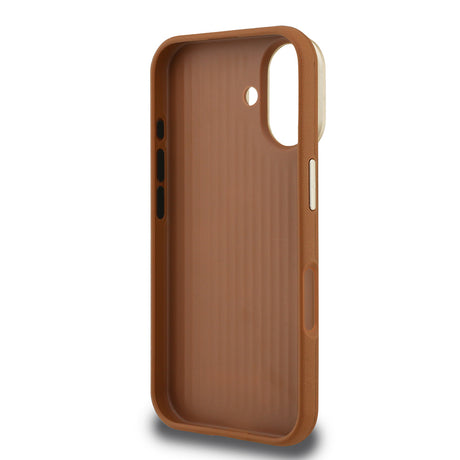 Apple iPhone 16 Kılıf Guess Orjinal Lisanslı Grained Yazı Logolu Kamera Standlı Kapak