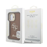 Apple iPhone 16 Kılıf Guess Orjinal Lisanslı Grained Yazı Logolu Kamera Standlı Kapak