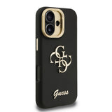 Apple iPhone 16 Kılıf Guess Orjinal Lisanslı Grained Yazı Logolu Kamera Standlı Kapak