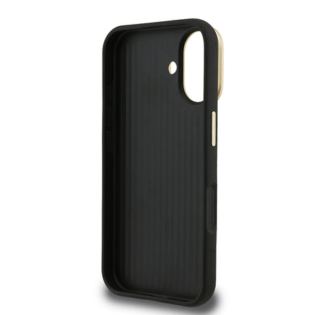 Apple iPhone 16 Kılıf Guess Orjinal Lisanslı Grained Yazı Logolu Kamera Standlı Kapak