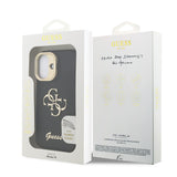 Apple iPhone 16 Kılıf Guess Orjinal Lisanslı Grained Yazı Logolu Kamera Standlı Kapak