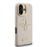 Apple iPhone 16 Kılıf Guess Orjinal Lisanslı Grained Yazı Logolu Kamera Standlı Kapak