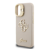 Apple iPhone 16 Kılıf Guess Orjinal Lisanslı Grained Yazı Logolu Kamera Standlı Kapak