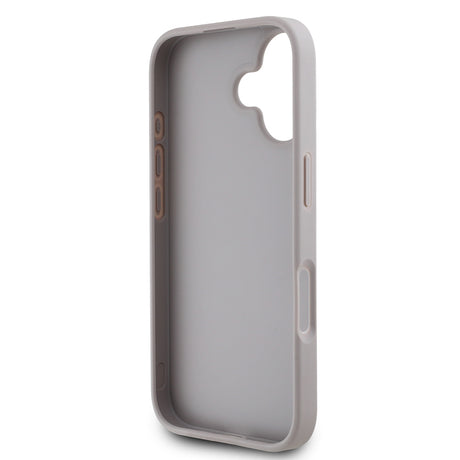 Apple iPhone 16 Kılıf Guess Orjinal Lisanslı Gül Baskılı Büyük Metal Logo Dizaynlı Kapak
