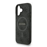 Apple iPhone 16 Kılıf Guess Orjinal Lisanslı M-safe Şarj Özellikli PU Deri Bilek Askı İpli Yazı Logolu Kapak