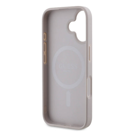 Apple iPhone 16 Kılıf Guess Orjinal Lisanslı M-safe Şarj Özellikli 4G Desenli Yazı Logolu Peony Kapak