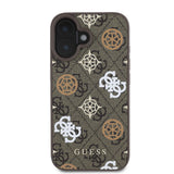 Apple iPhone 16 Kılıf Guess Orjinal Lisanslı M-safe Şarj Özellikli 4G Desenli Yazı Logolu Peony Kapak